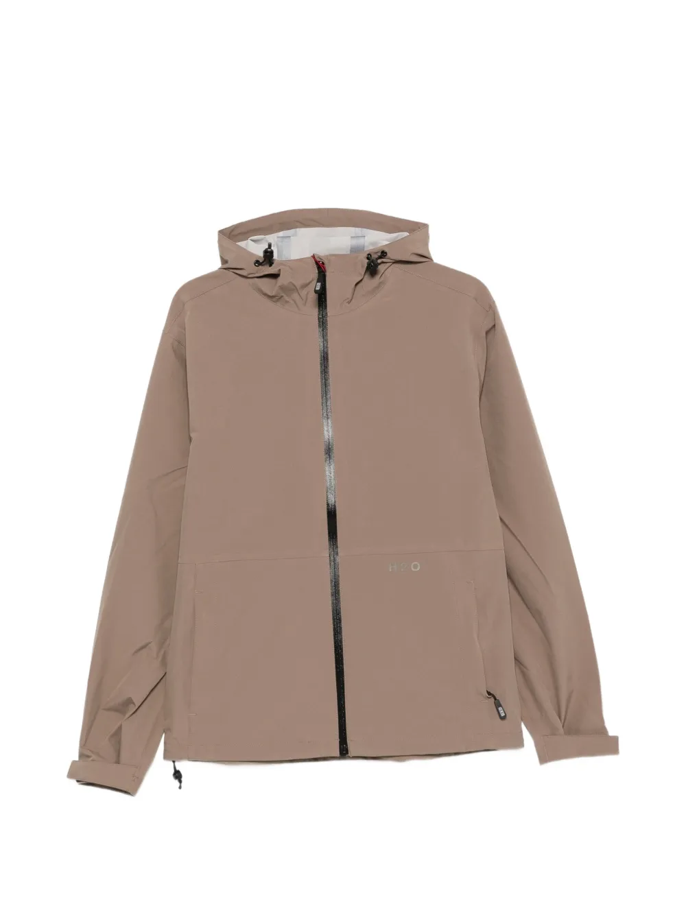 H2O SPORTSWEAR reflective-stripe hooded trench coat - Marrone