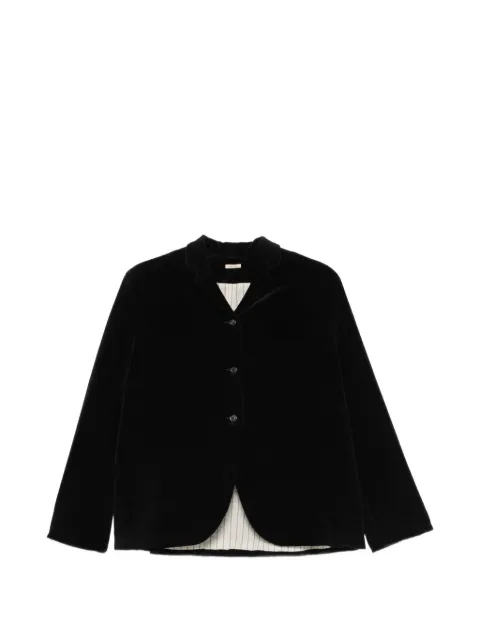 Apuntob velvet button-up blazer