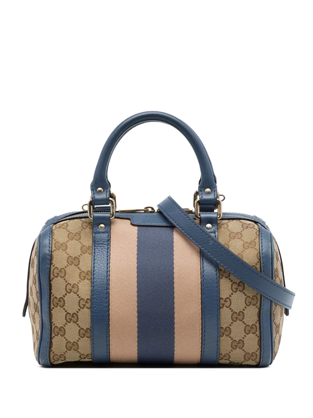 Gucci Pre-Owned 2016-2026 Small GG Canvas Web Joy Boston Bag satchel - Toni neutri