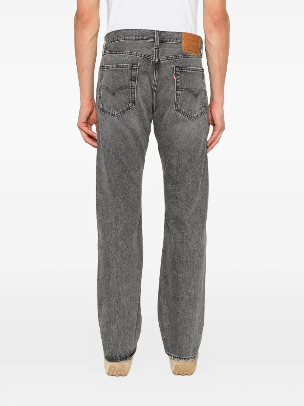 Levi's Straight jeans met vervaagd effect Grijs
