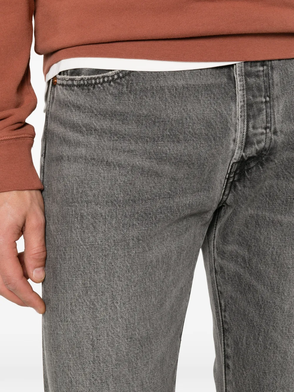 Levi's Straight jeans met vervaagd effect Grijs