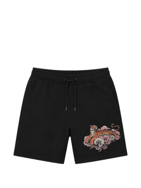Melt shorts con estampado de tigre y cordones en la pretina