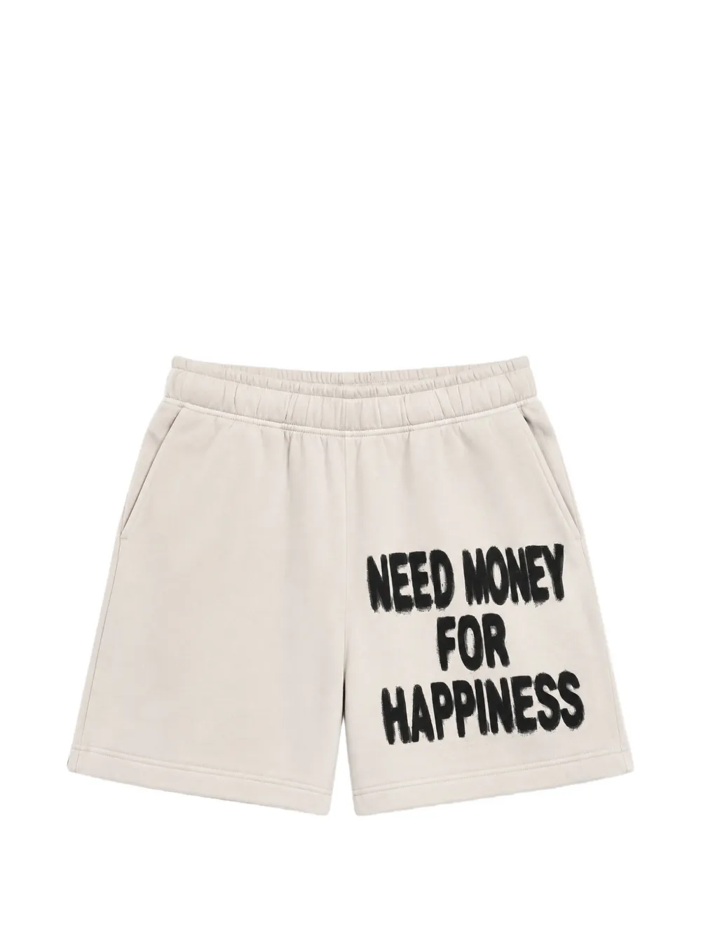 Melt slogan-print cotton shorts - Toni neutri