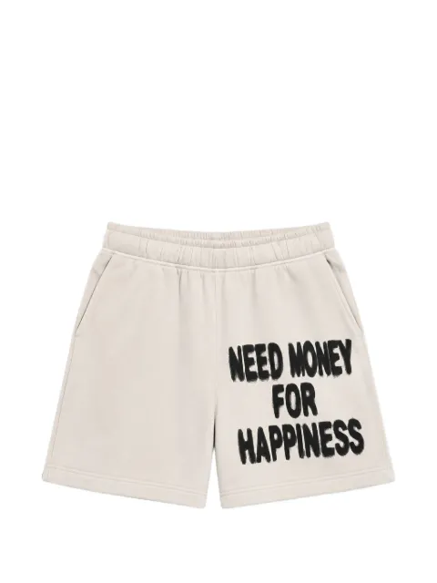 Melt slogan-print cotton shorts