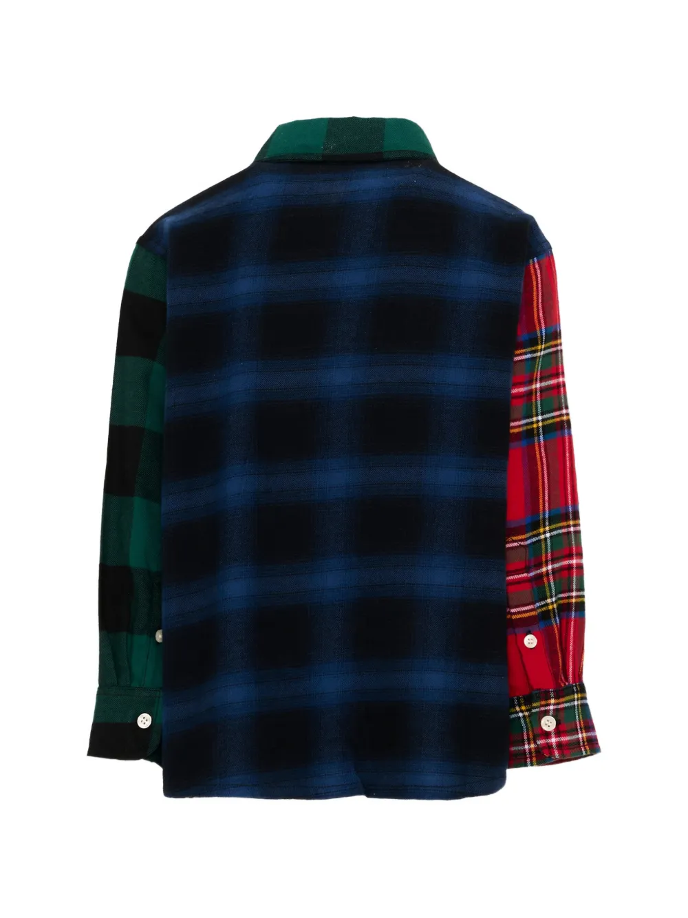 Molo Remon geruit overhemd met patchwork Blauw