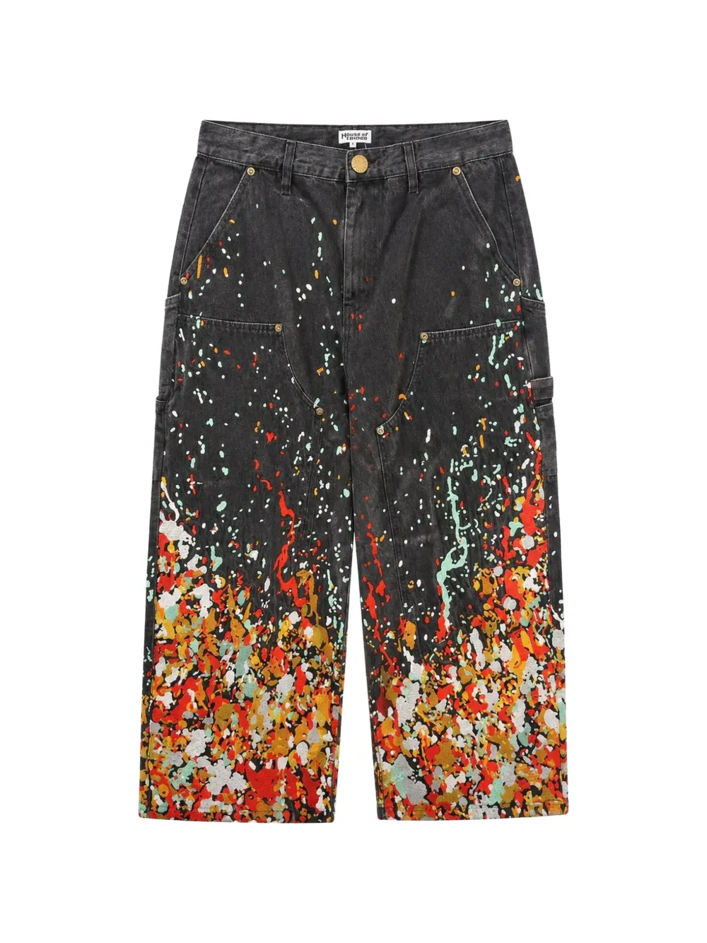 House of errors Carpenter jeans ricamati - Nero