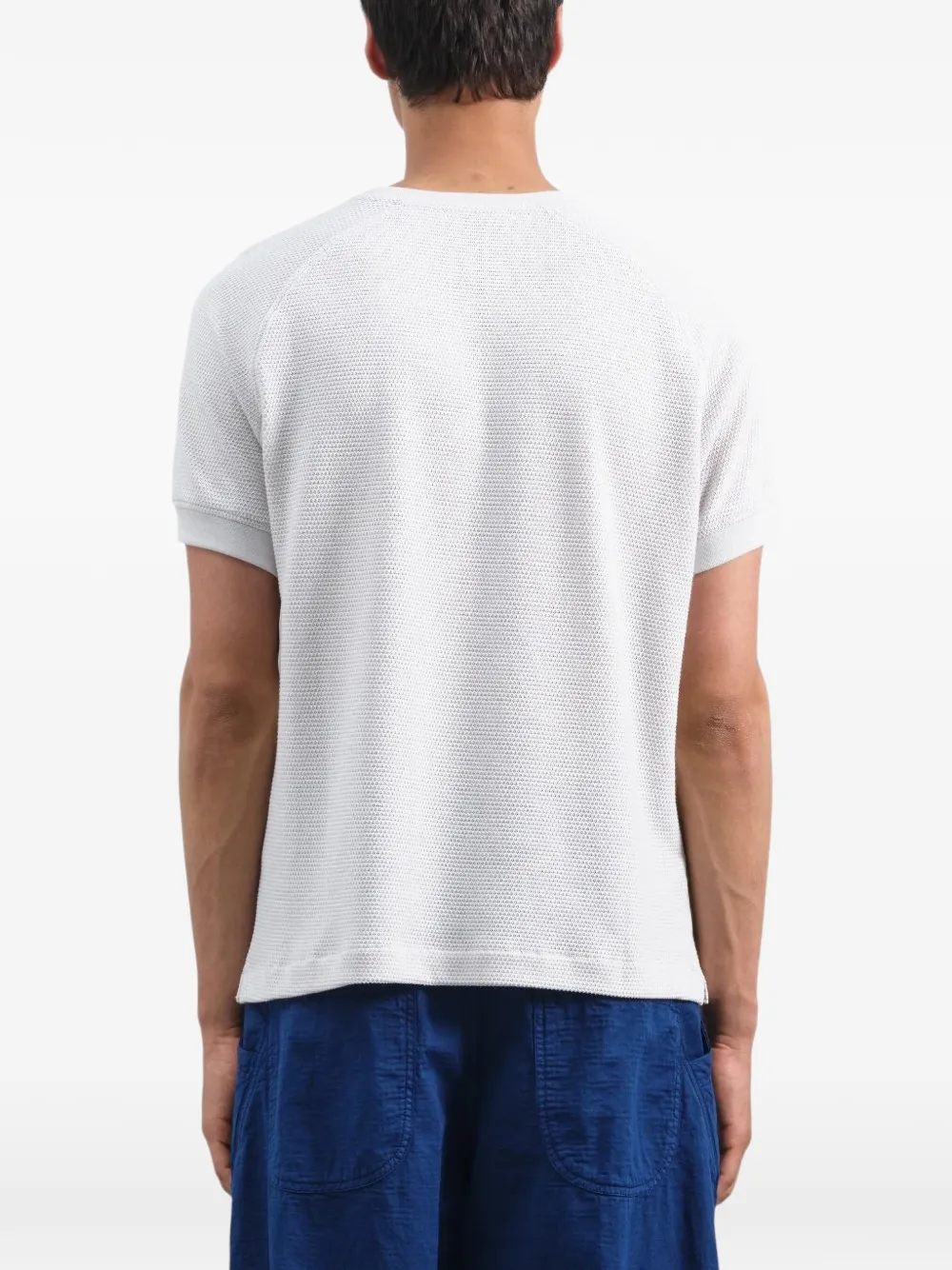 YMC Marquee piqué-textured T-shirt Grijs