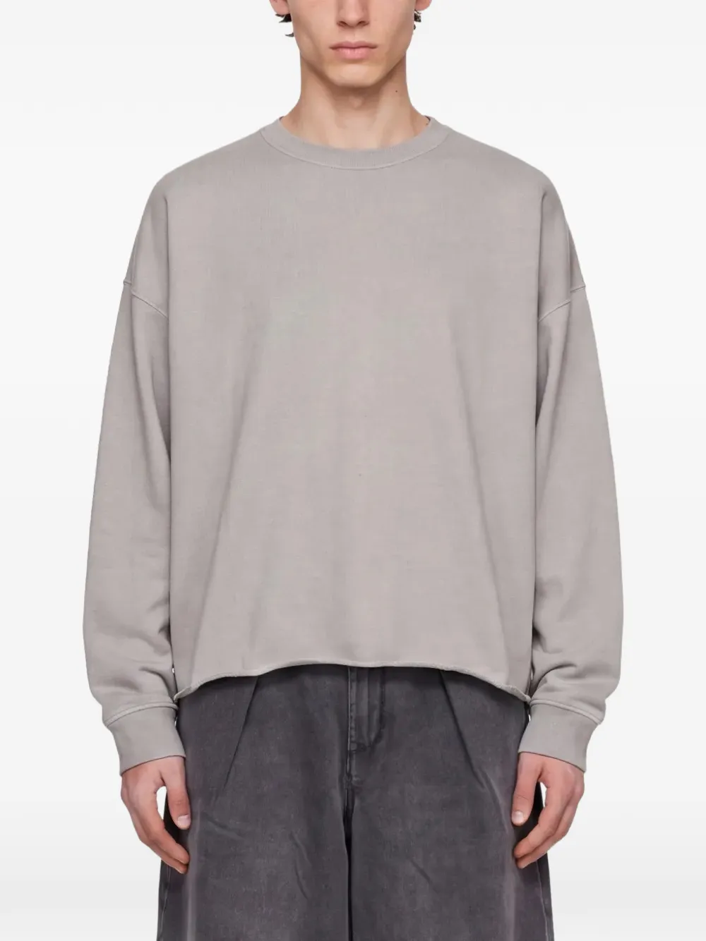 YMC Studio raw-cut sweatshirt Grijs