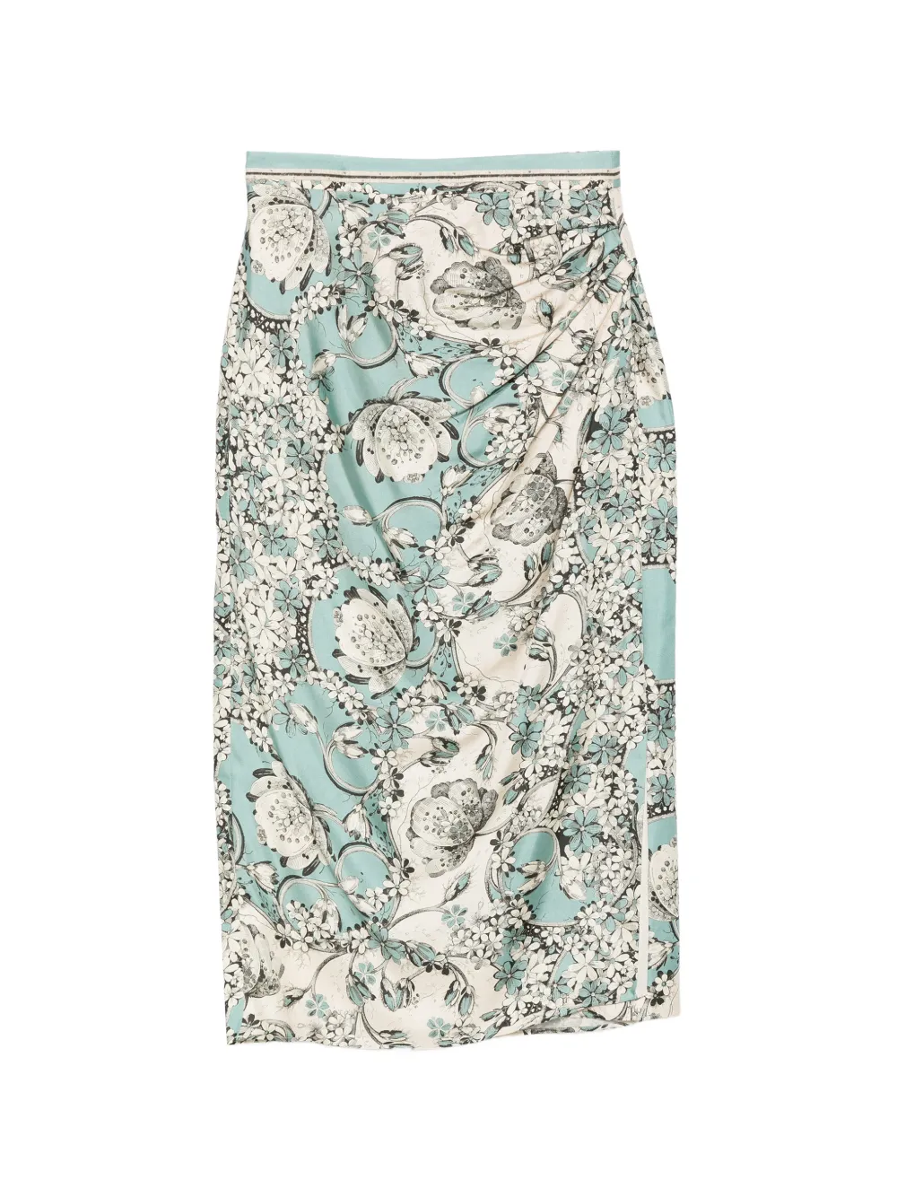 Antonio Marras floral-print draped midi skirt