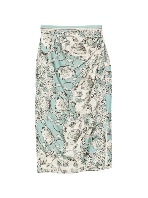 Antonio Marras floral-print draped midi skirt