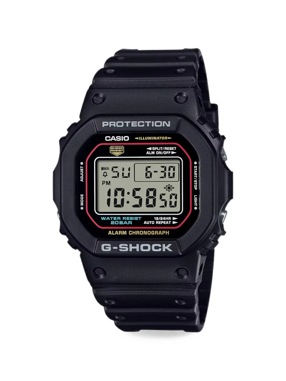 Casio G-shock 5600 Digital 48mm Watch In Black