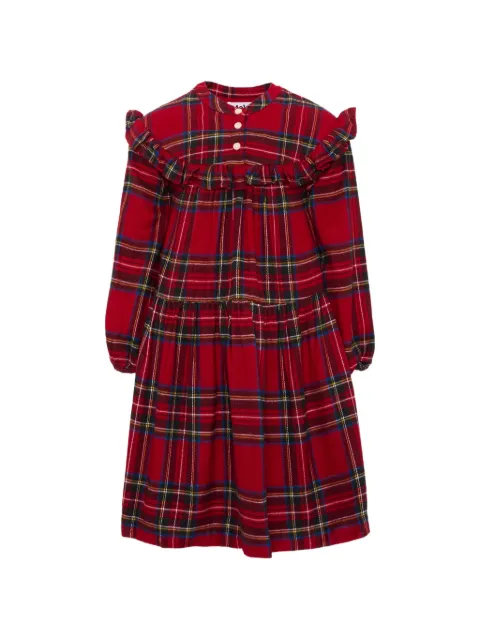 Molo Cibbe ruffled tartan-print mini dress