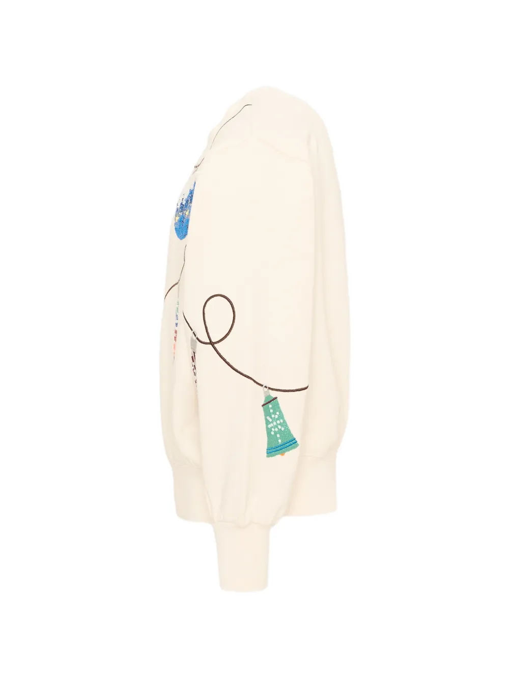 Molo sequin-embellished embroidered sweatshirt Beige