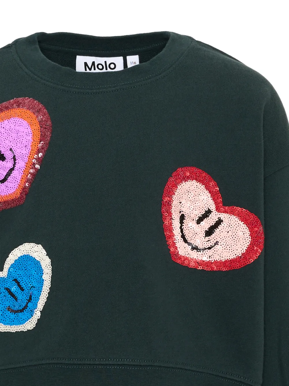 Molo Sweater verfraaid met pailletten Groen