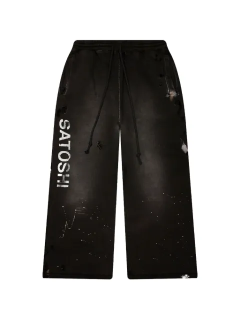SATOSHI NAKAMOTO Luke logo-print track pants