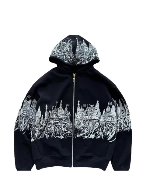 Warren Lotas Kingdom Castle zip-up hoodie
