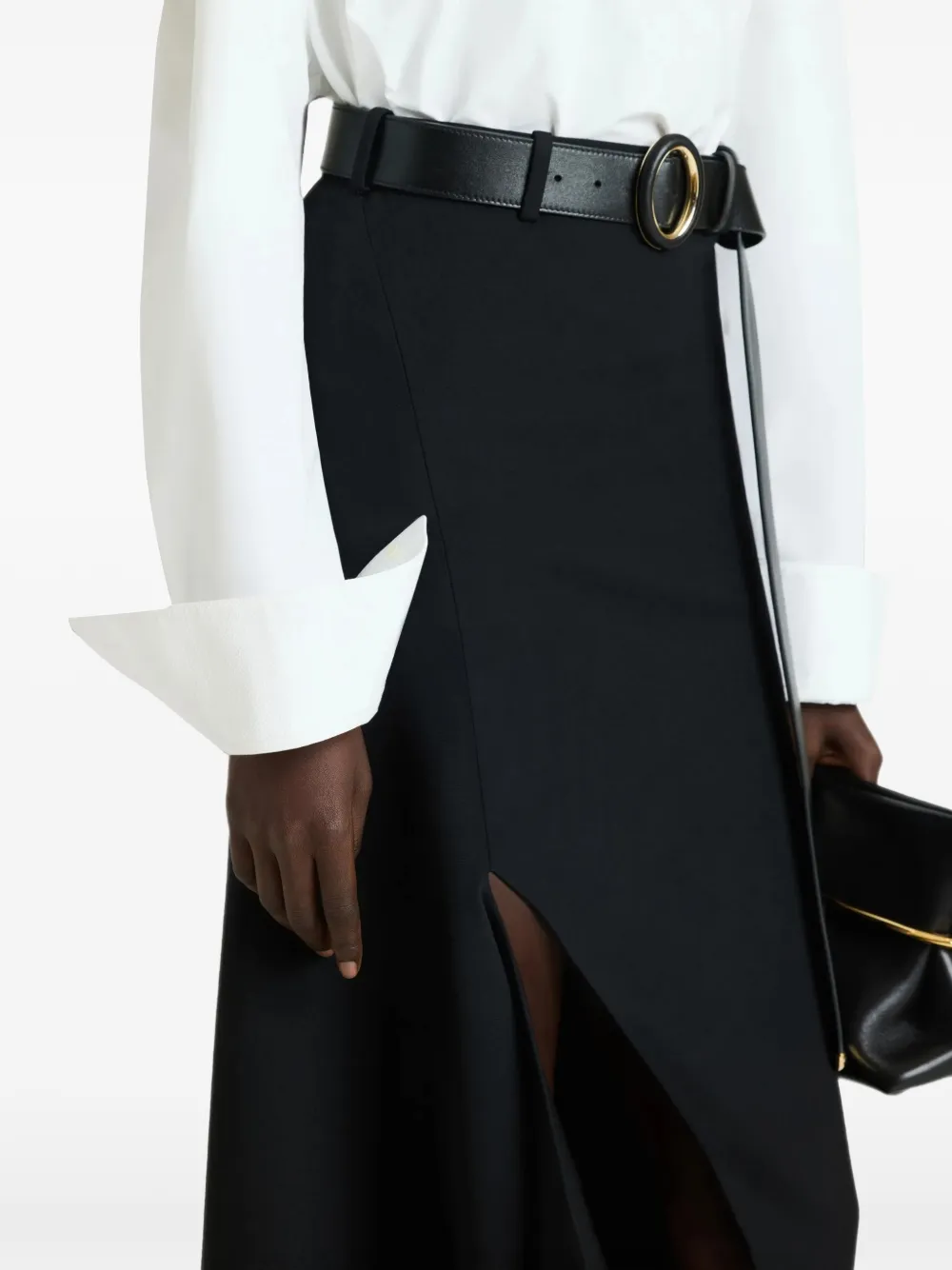 Givenchy bib-front oversized blouse Wit