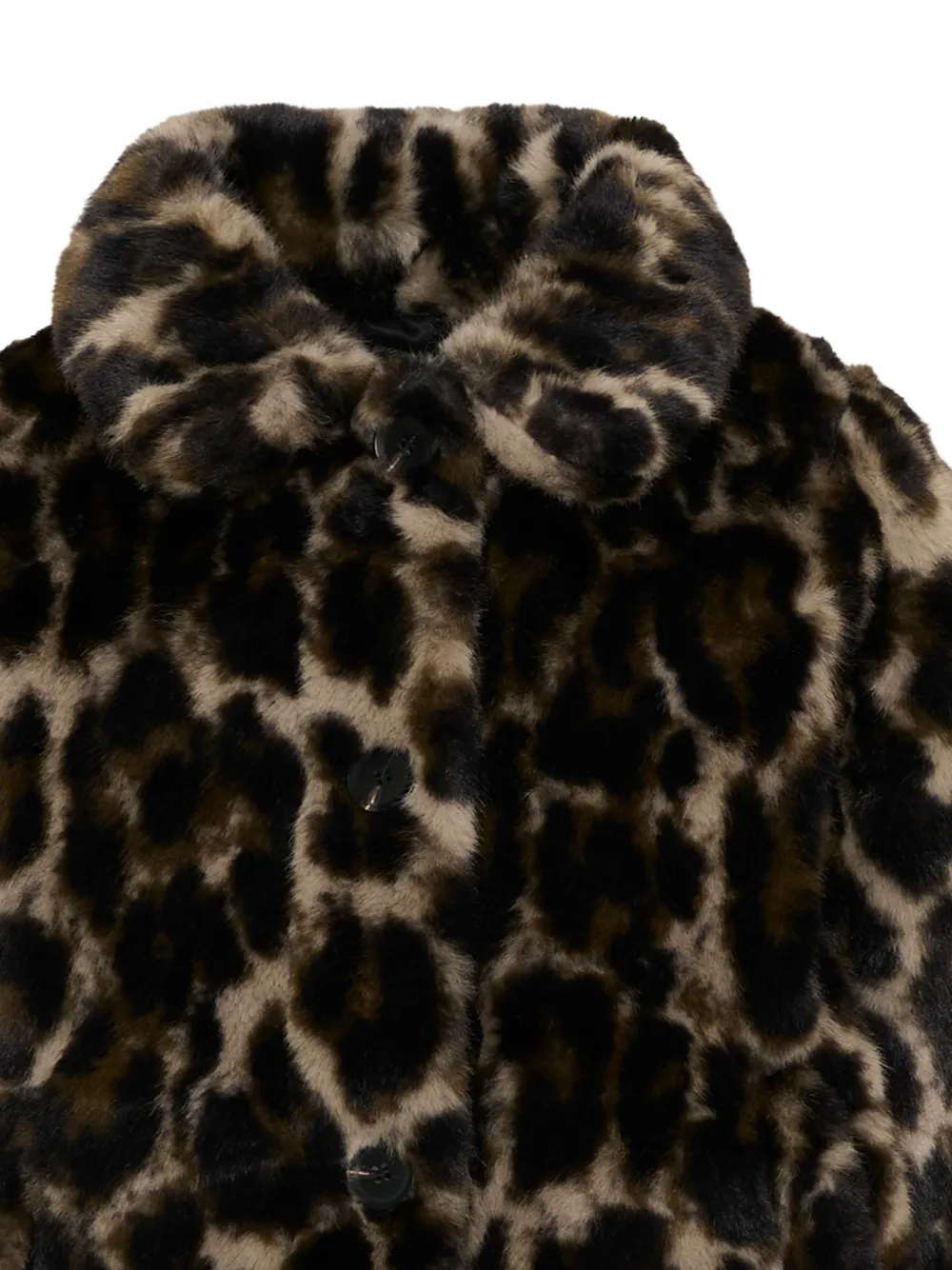 Molo Hera jack van imitatiebont met luipaardprint Beige