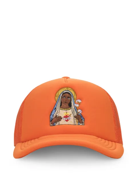 Denim Tears Black Madonna trucker hat