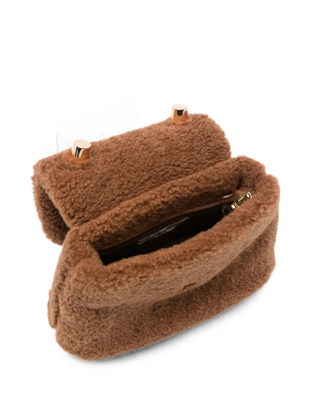 Stella McCartney Kids Schoudertas van imitatie lamswol Bruin