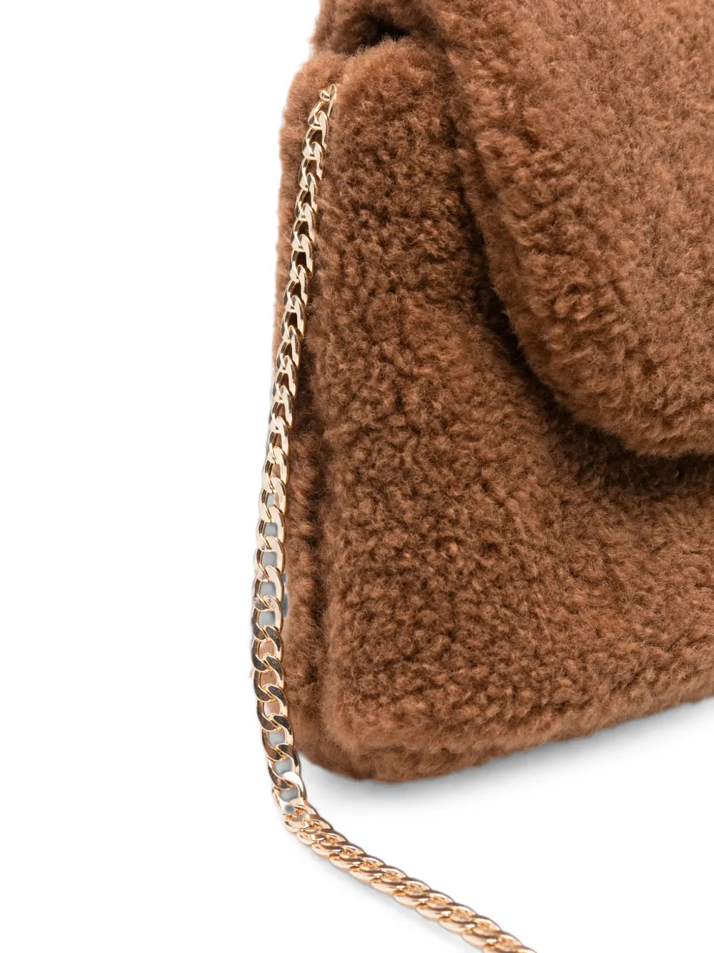 Stella McCartney Kids Schoudertas van imitatie lamswol Bruin