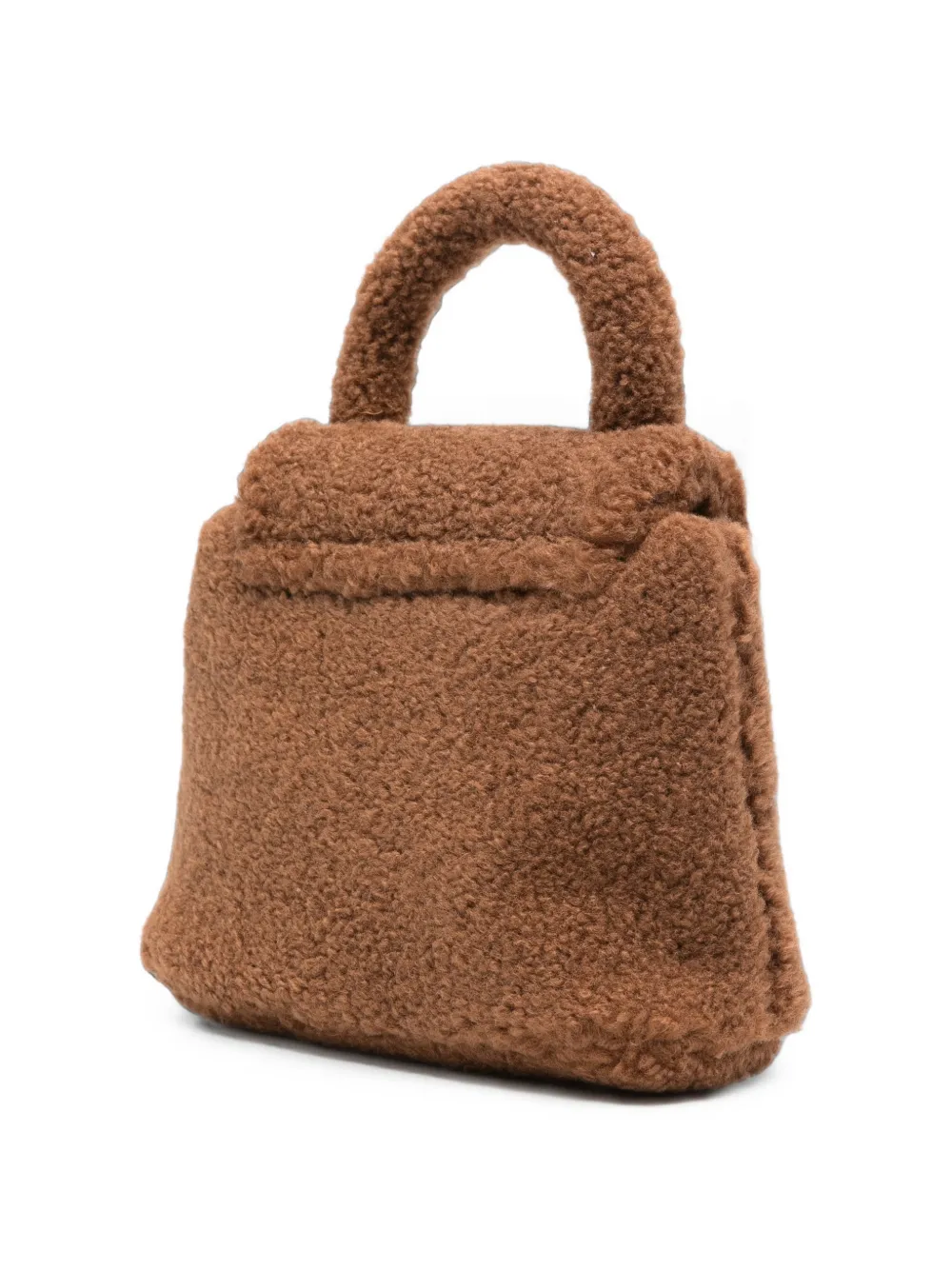 Stella McCartney Kids Schoudertas van imitatie lamswol Bruin