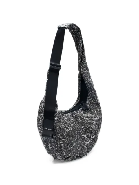 Côte&Ciel Hyco S tweed-texture messenger bag