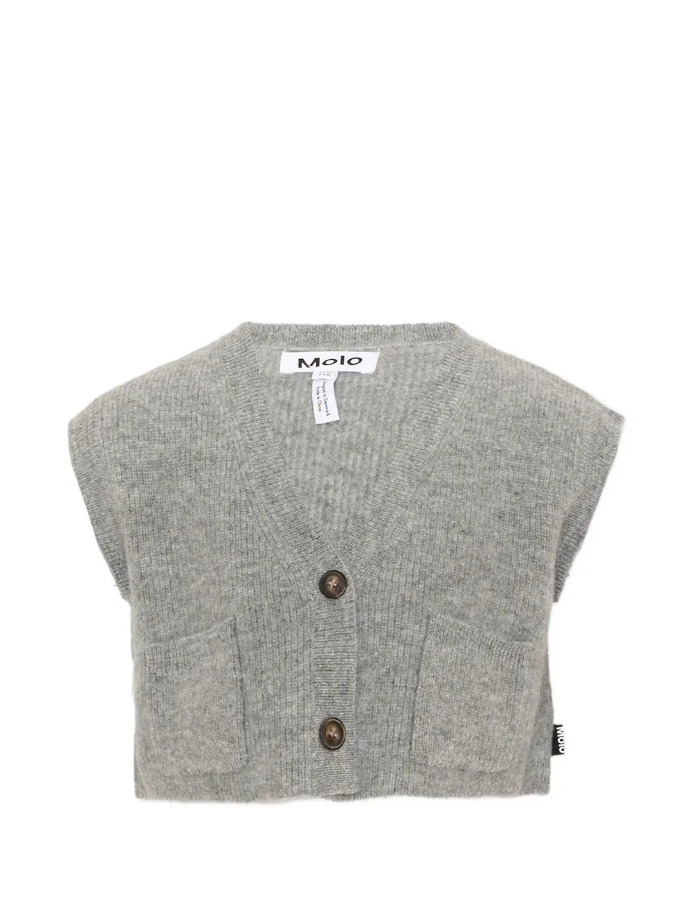 Molo Gianni button-up knitted vest - Grigio