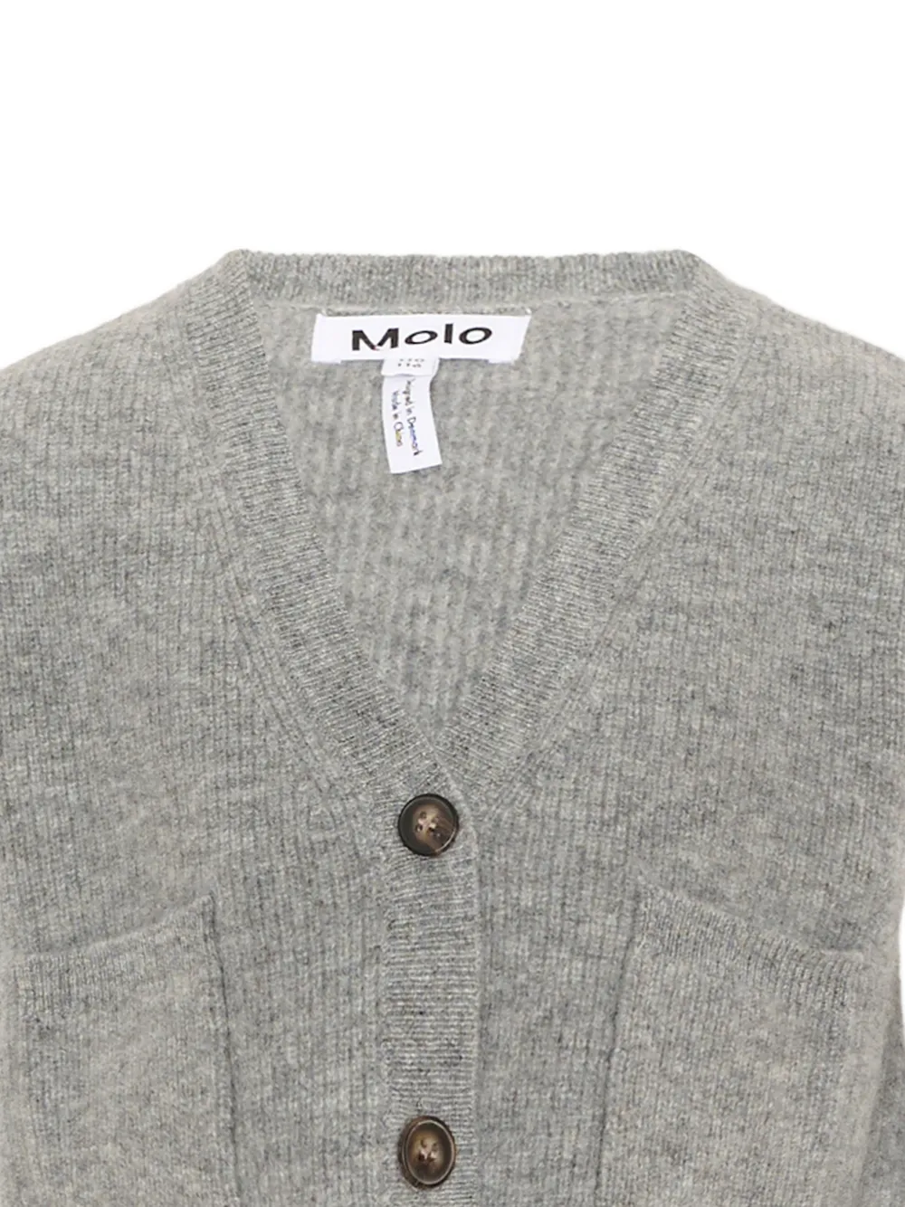 Molo Gianni button-up knitted vest Grijs