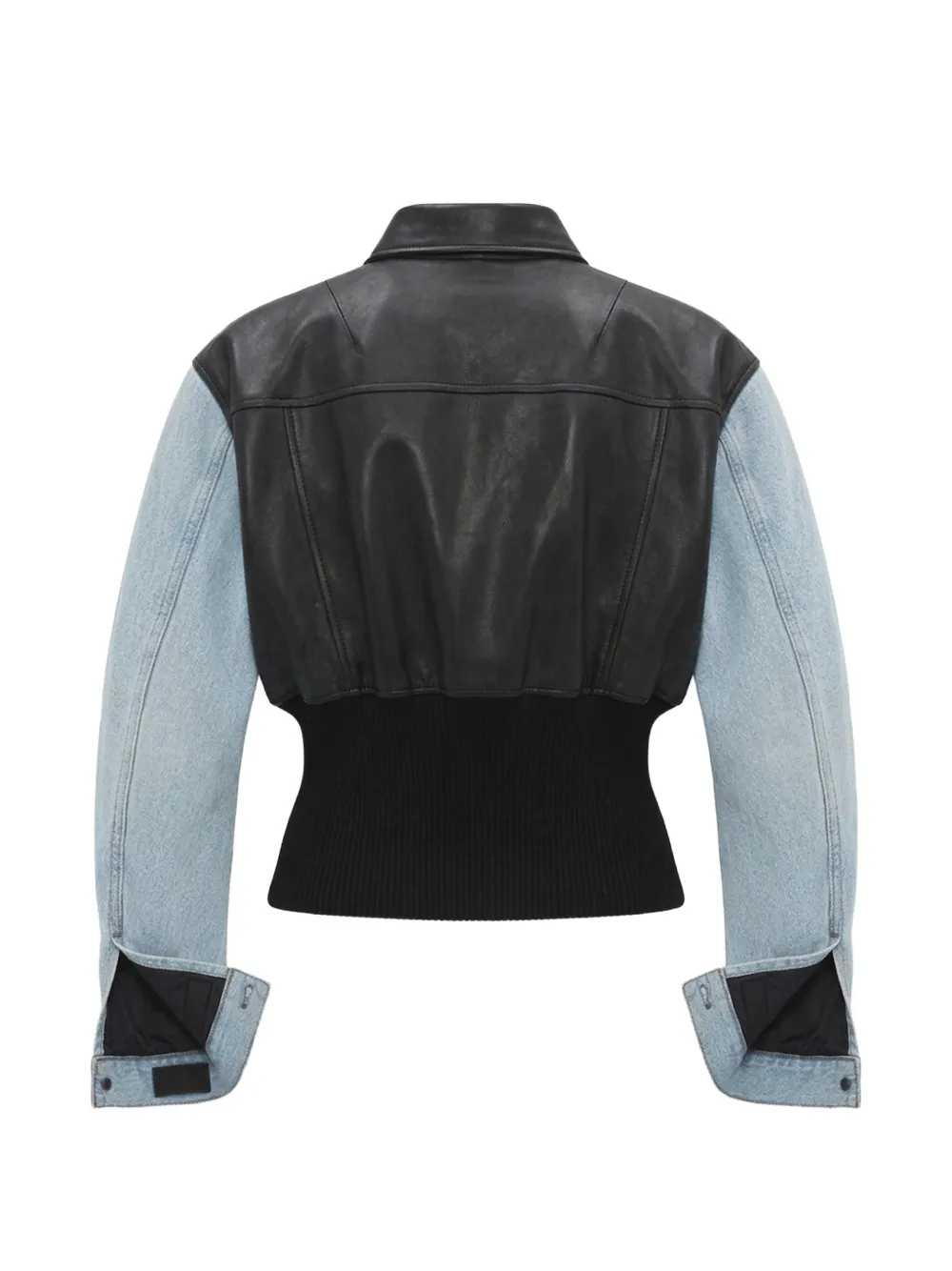 Haikure Vivienne panelled leather jacket Zwart