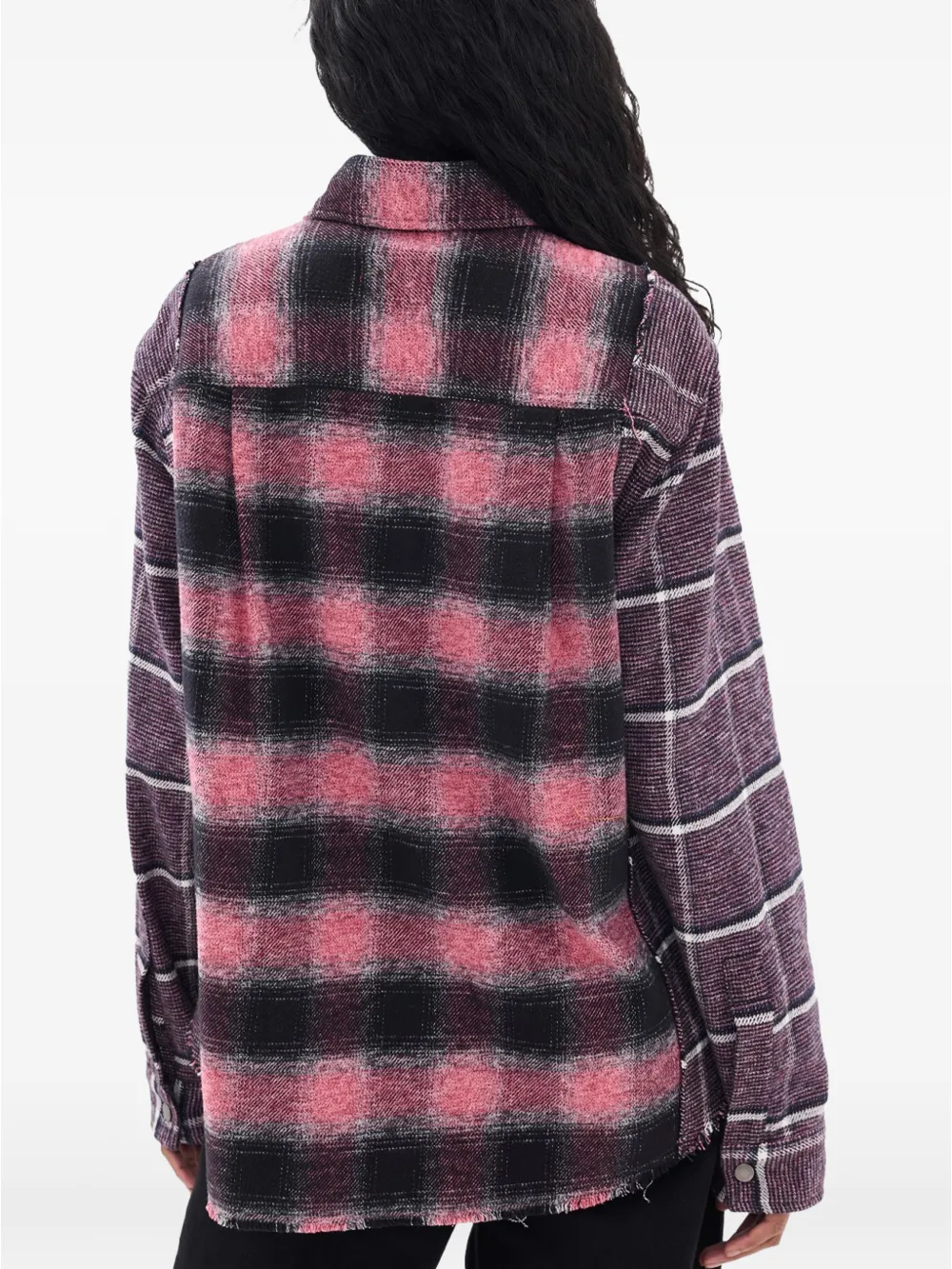 Haikure Arno check shirt Roze
