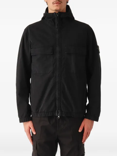 Stone Island Compass-patch hooded jacket
