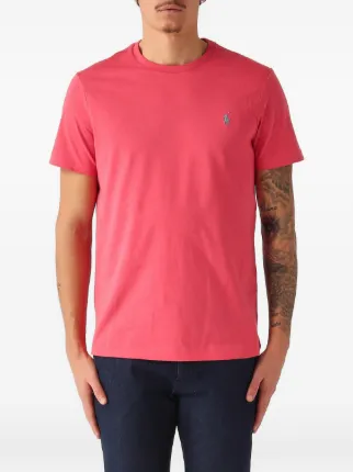 Polo Ralph Lauren logo-embroidered T-shirt | ピンク | FARFETCH JP