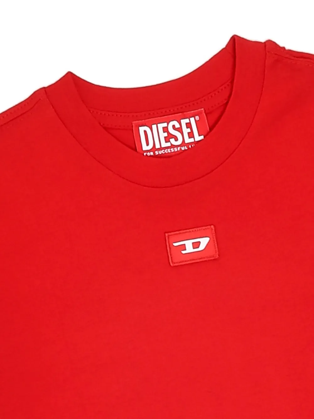 Diesel Kids T-shirt met logopatch Rood
