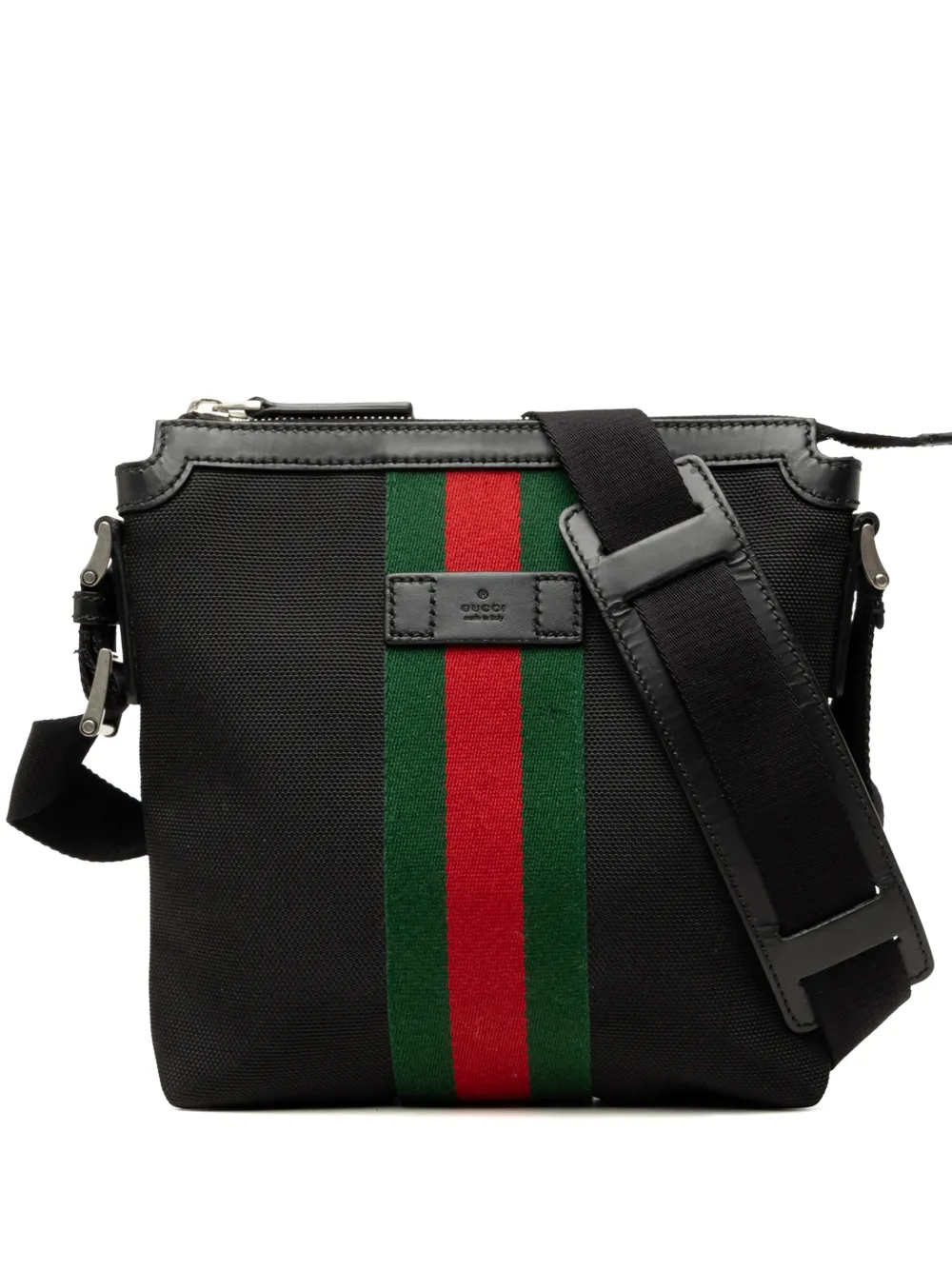 Gucci Pre-Owned 2016-2026 Techno Canvas Web Messenger Bag crossbody bag - Nero
