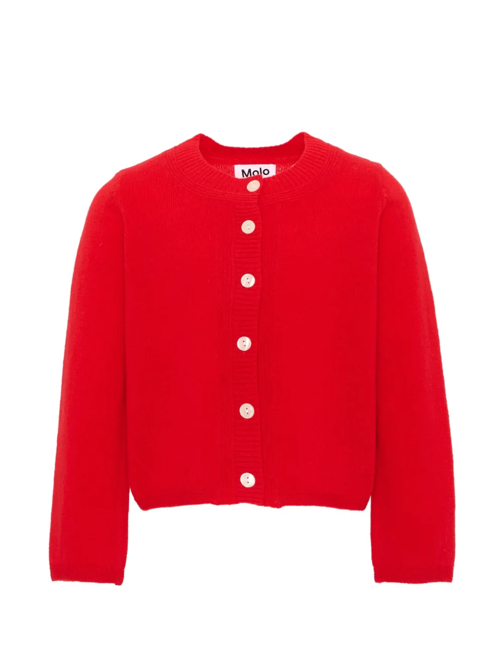 Molo Giovanna fine-knit button-up cardigan - Rosso