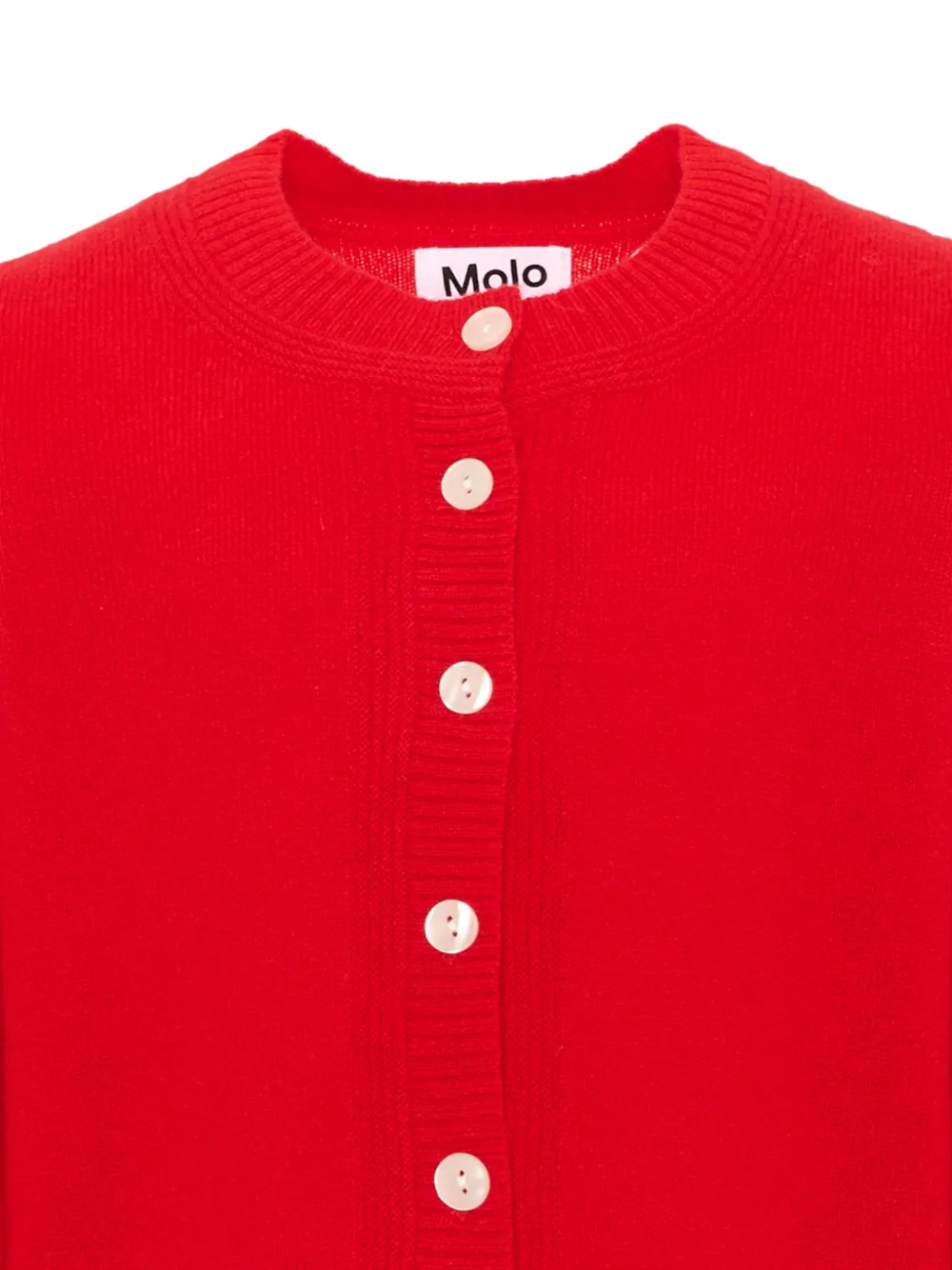 Molo Giovanna fine-knit button-up cardigan Rood