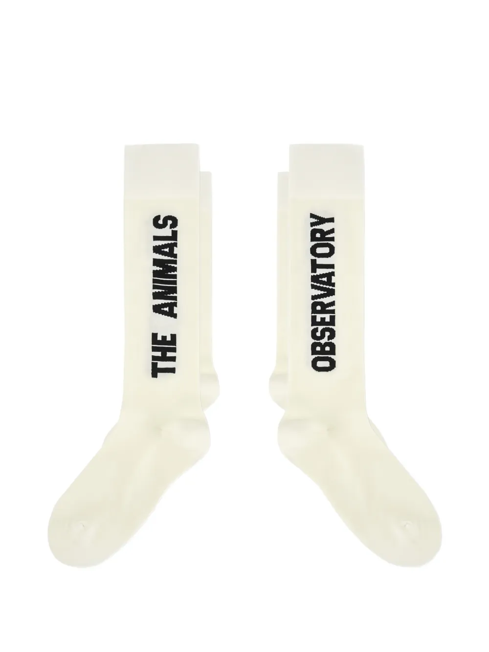 The Animals Observatory Worm sokken met logoprint Wit