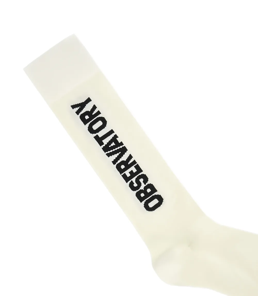 The Animals Observatory Worm sokken met logoprint Wit