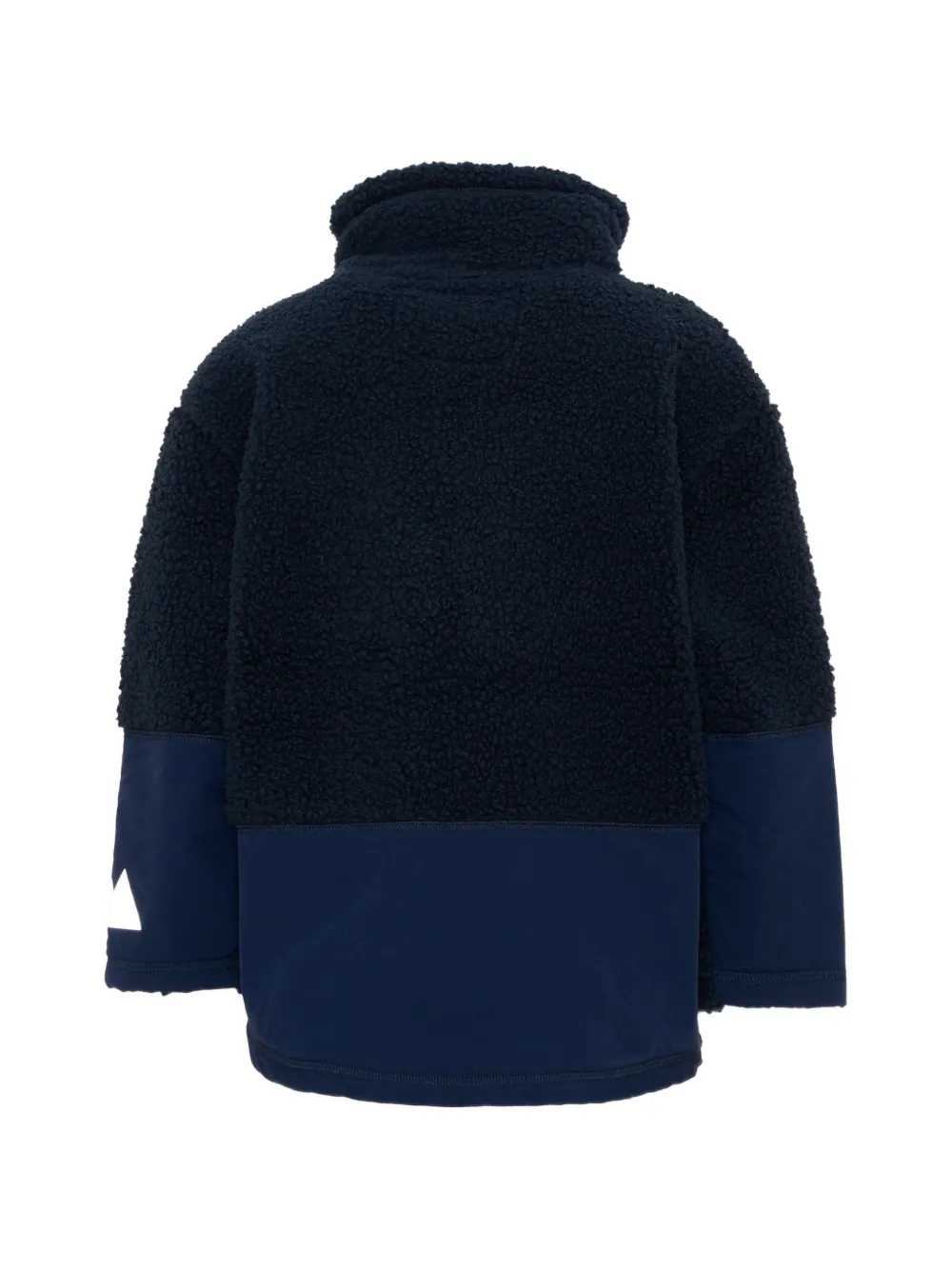 Molo Utha fleece jack met teddy-print en vlakken Blauw