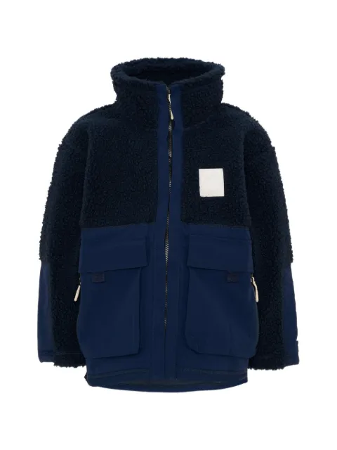 Molo Utha panelled teddy-fleece jacket