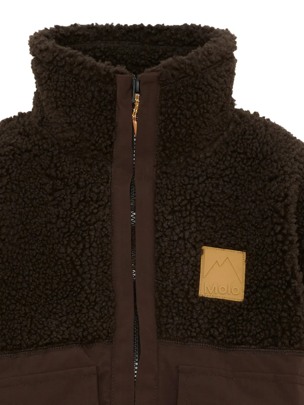 Molo Jack met rits en fleece vlakken Bruin