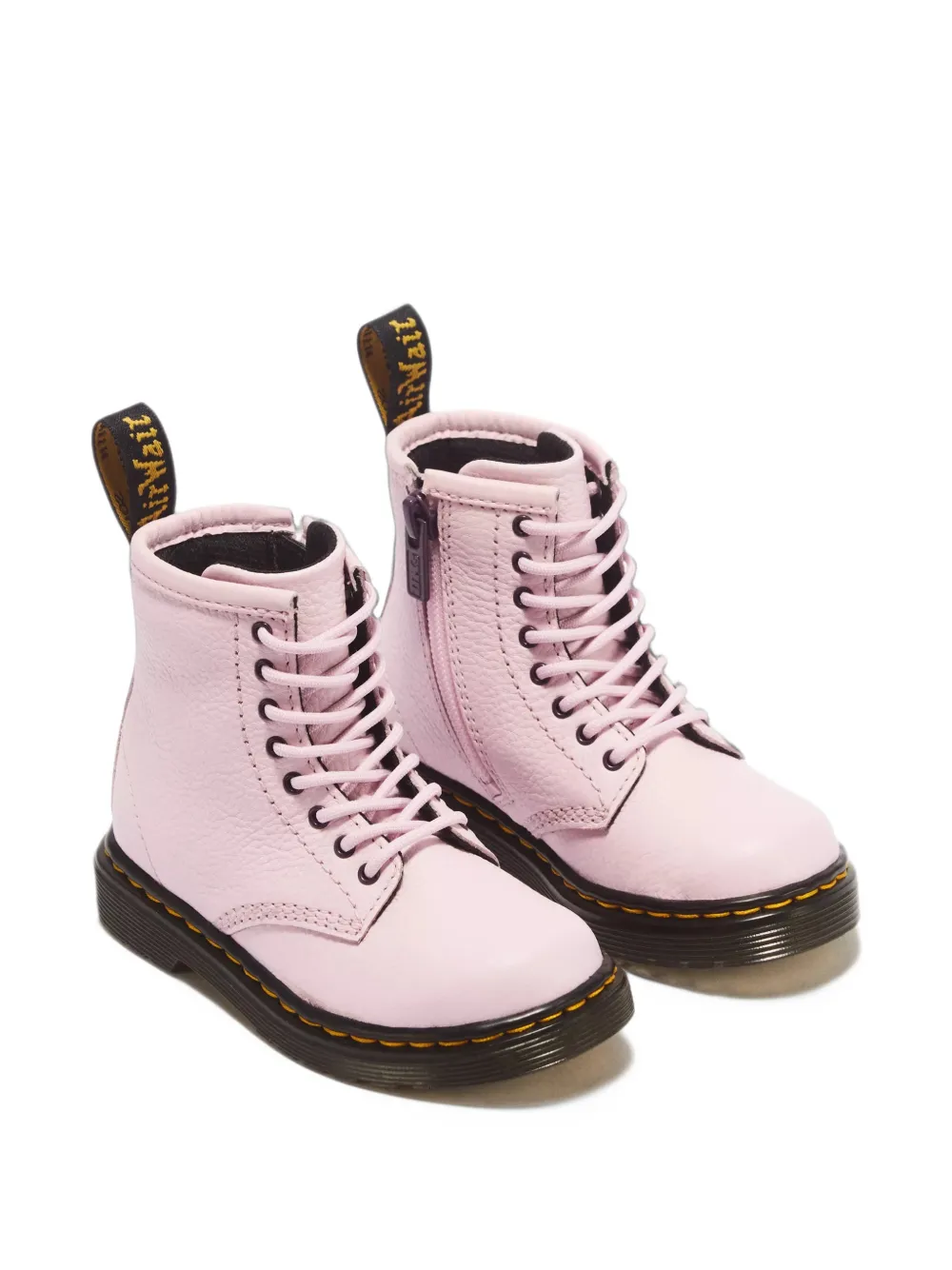 Dr. Martens Kids Anfibi Virginia in pelle - Rosa