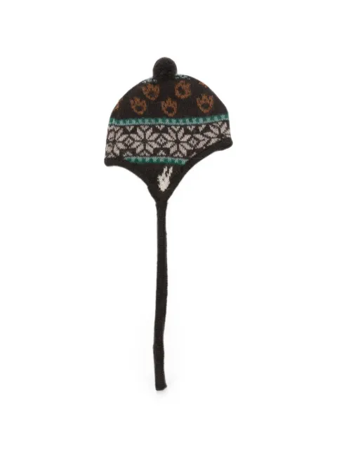 Molo Kiki Fair Isle-knit pompom beanie hat