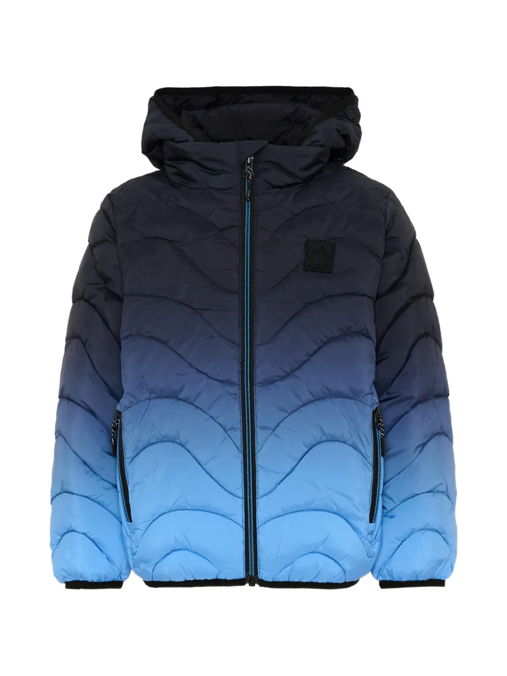 Molo Hao gradient wave-quilted jacket - Blu