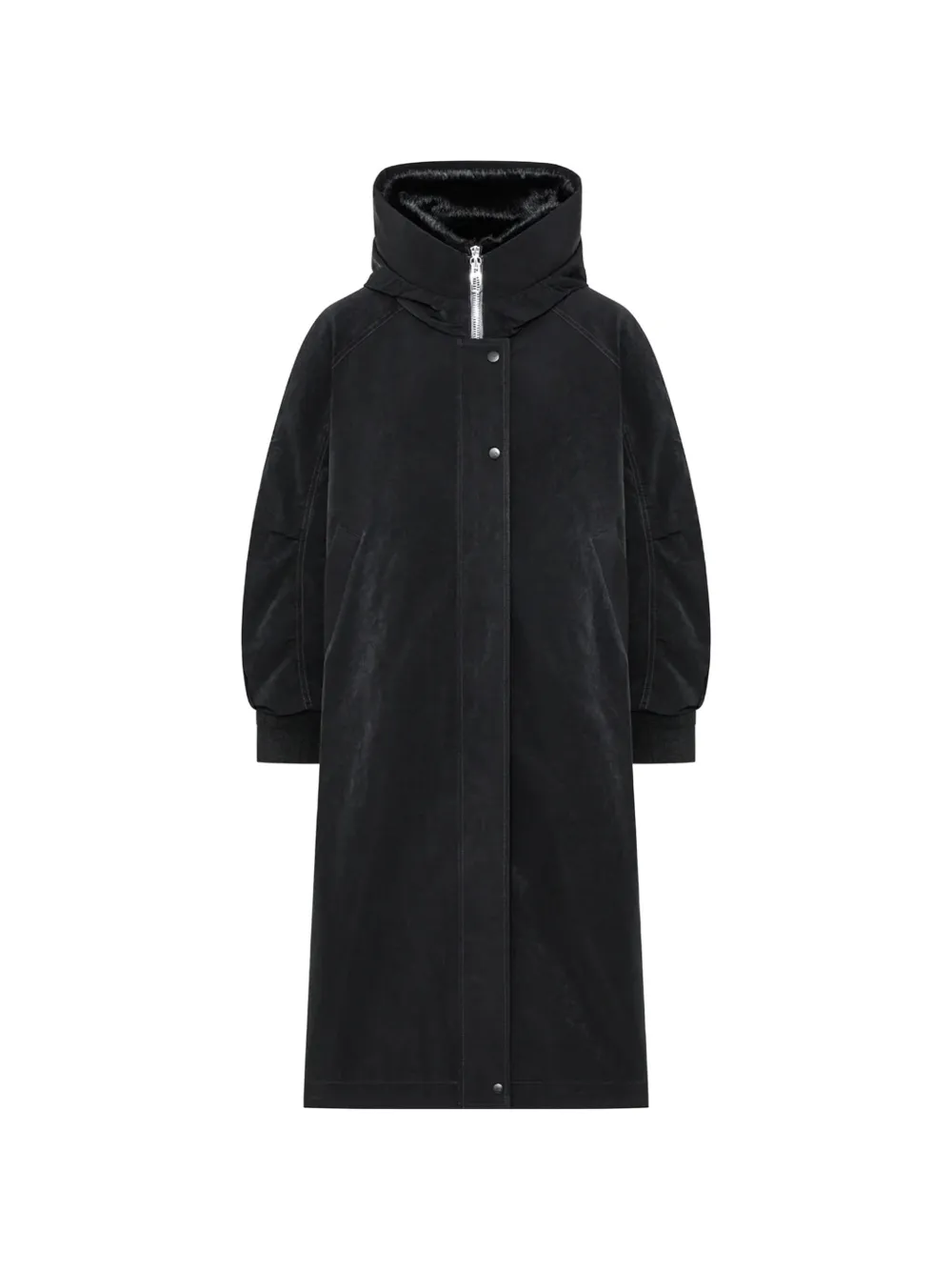 Duno Nisha Hooded Parka Coat In Black
