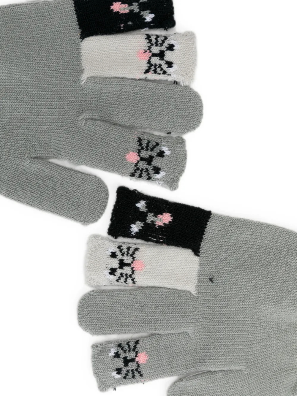 Molo Kaapo gebreide handschoenen met kat-intarsia Grijs