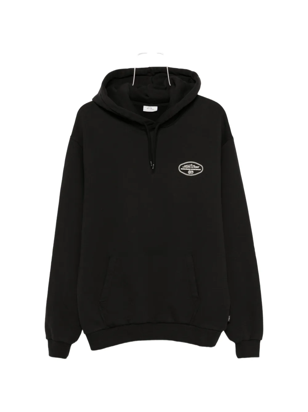 Les Deux Worldwide logo-print cotton hoodie - Nero