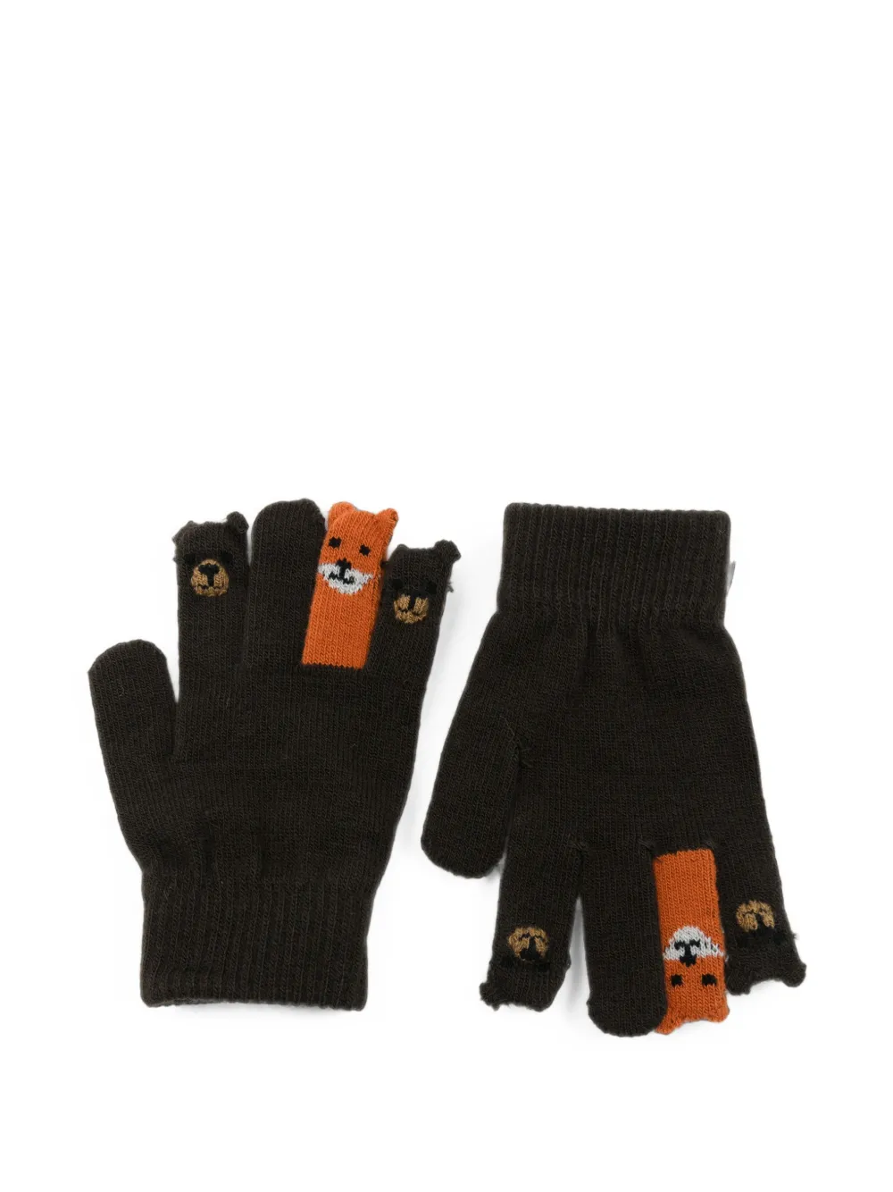 Molo Kaapo gebreide handschoenen met dieren-intarsia Bruin