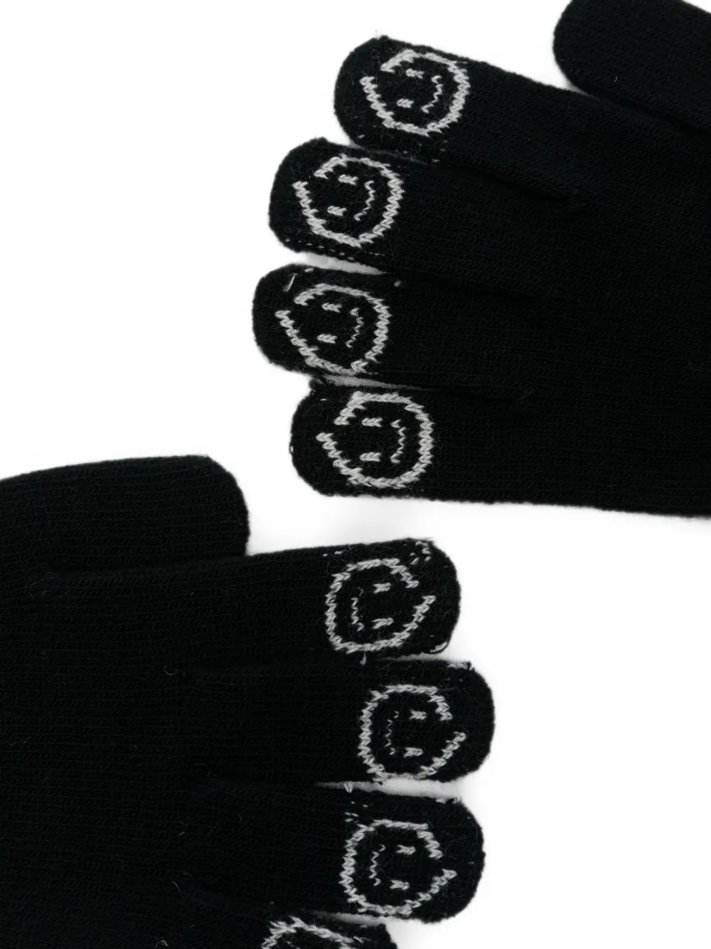 Molo Kaapo gebreide handschoenen met smiley-print Zwart
